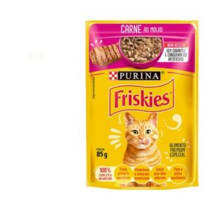 RACAO FRISKIES CARNE AO MOLHO SHT 85GR