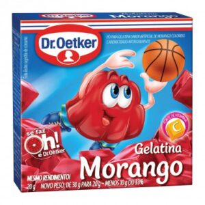 GELATINA DR OETKER MORANGO 20GR