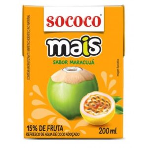 AGUA DE COCO SOCOCO MAIS MARACUJA 200ML
