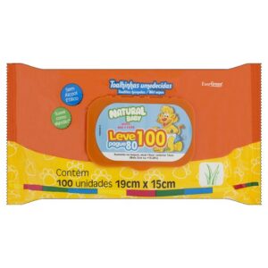 TOALHA UMED NATURAL BABY WIPES L100P80
