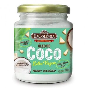 OLEO DE COCO DACOLONIA VIRGEM POTE 200ML