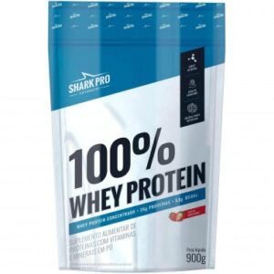 WHEY SHARK MORANGO 100PC REF 900GR