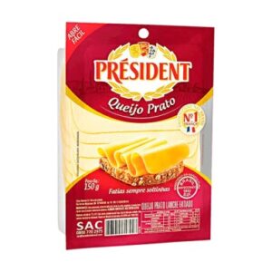QUEIJO PRATO PRESIDENT FATIADO 150GR